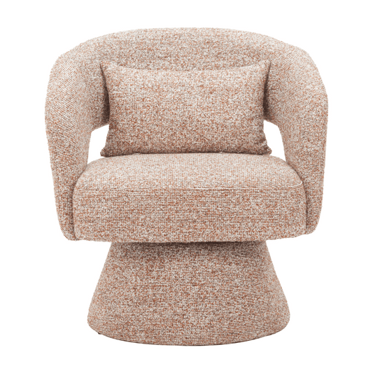 Liva Swivel Chair Frosty Brown - Elite Maison