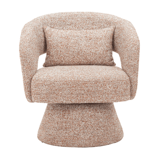 Liva Swivel Chair Frosty Brown - Elite Maison