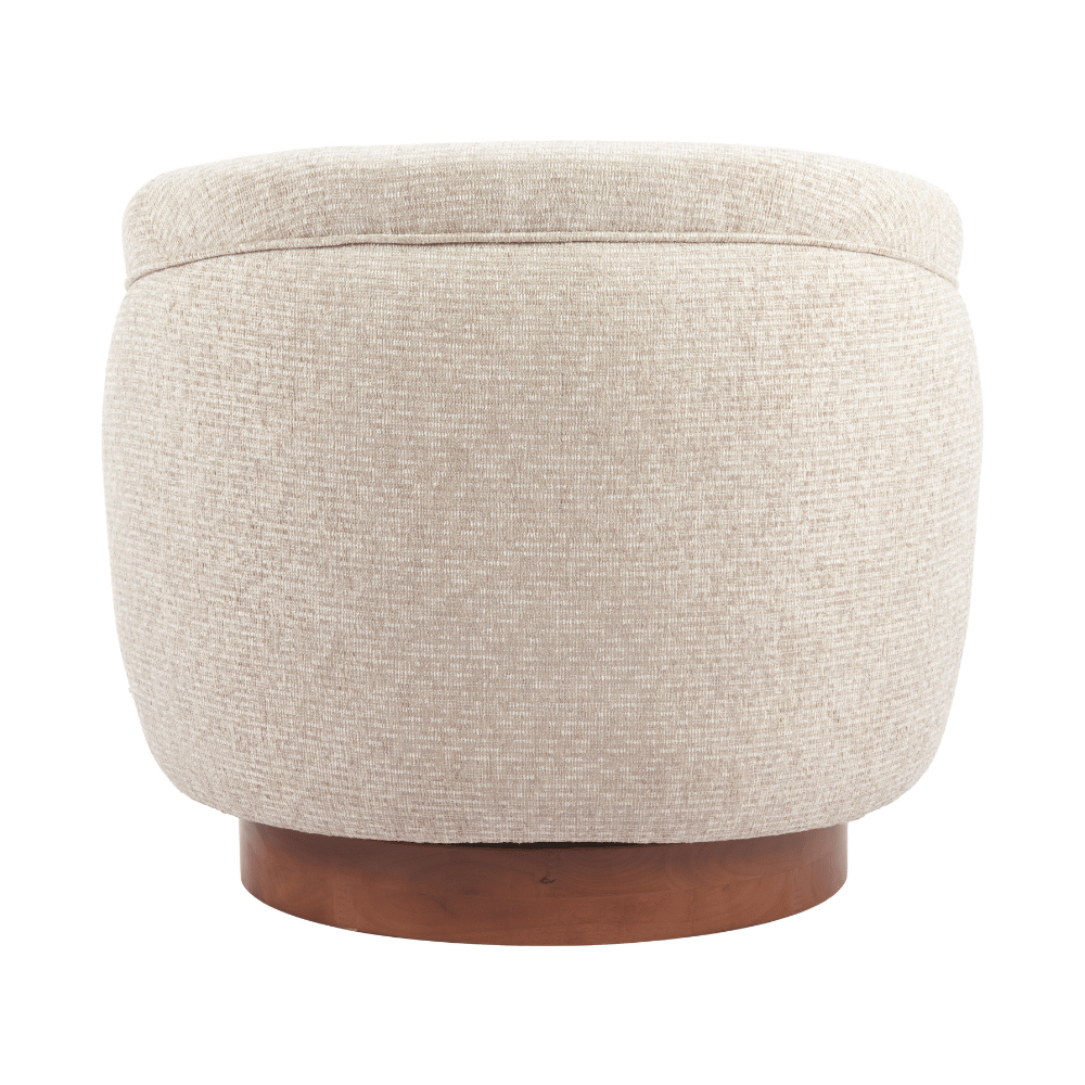 Vinta Swivel Chair Beige - Elite Maison