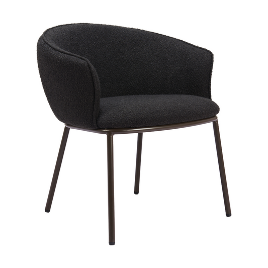 Essen Dining Chair Black & Bronze - Elite Maison