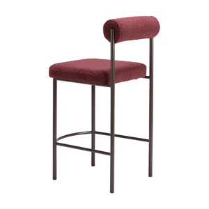 Livorno Counter Stool Red & Bronze - Set of 2