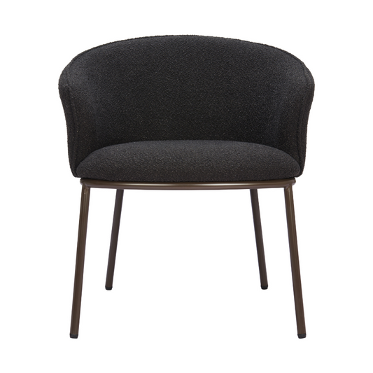 Essen Dining Chair Black & Bronze - Elite Maison