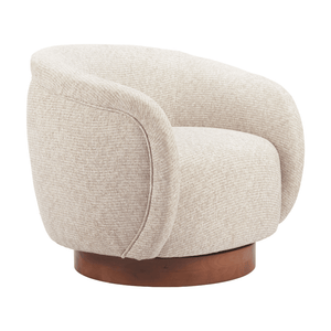 Vinta Swivel Chair Beige - Elite Maison
