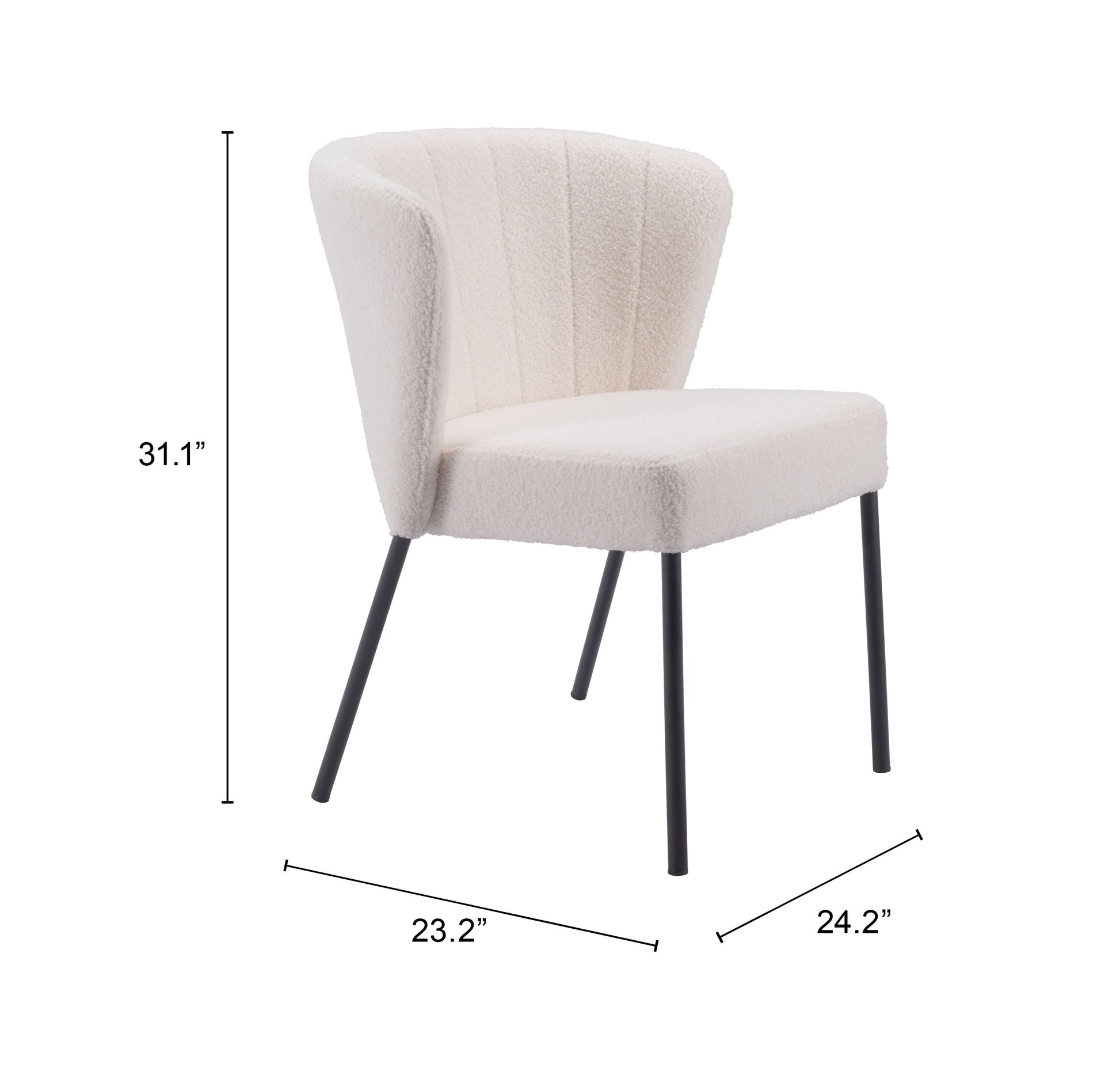 Aimee Dining Chair Cream - Set of 2