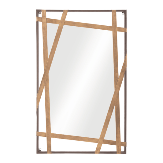 Tolix Mirror Antique Gold & Black - Elite Maison
