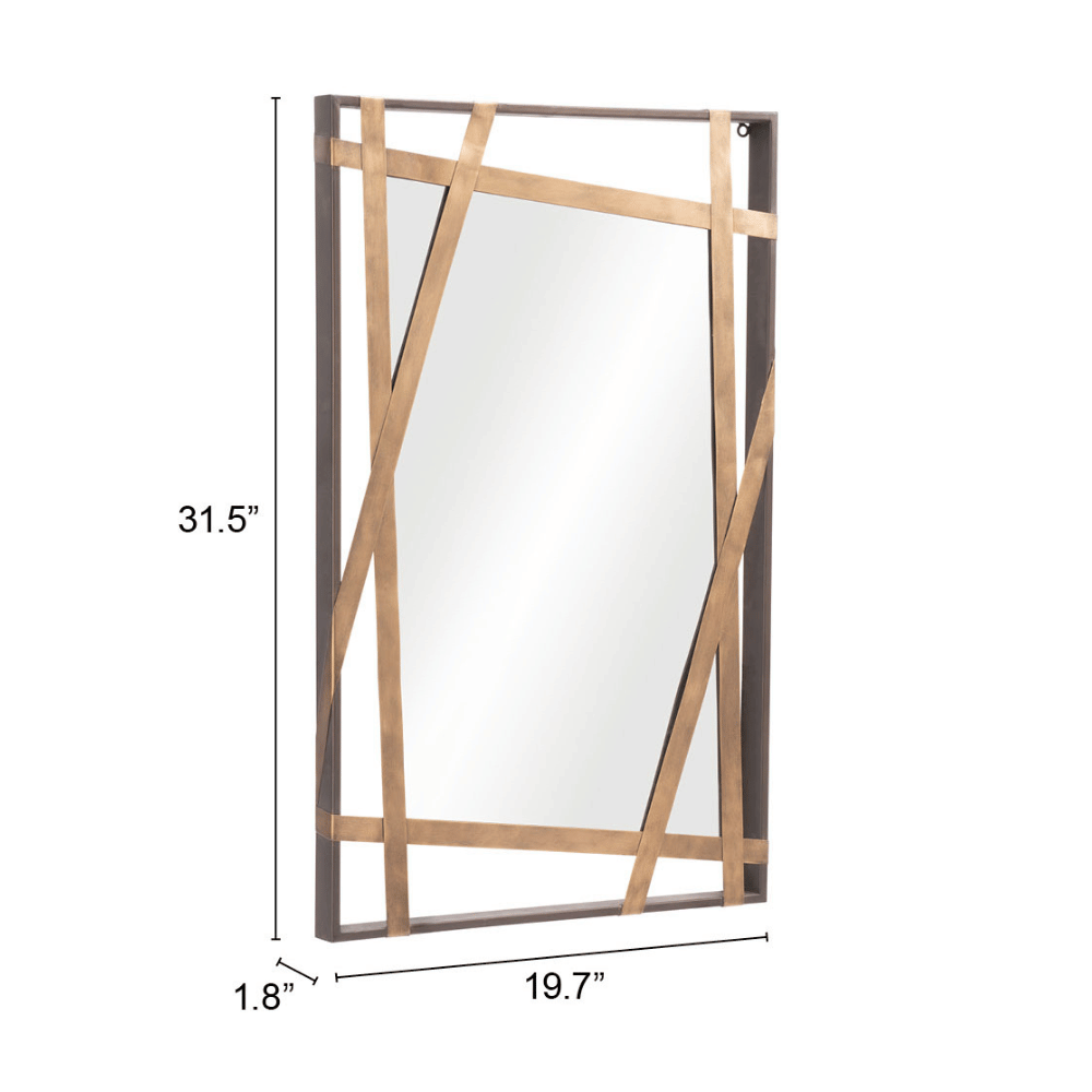 Tolix Mirror Antique Gold & Black