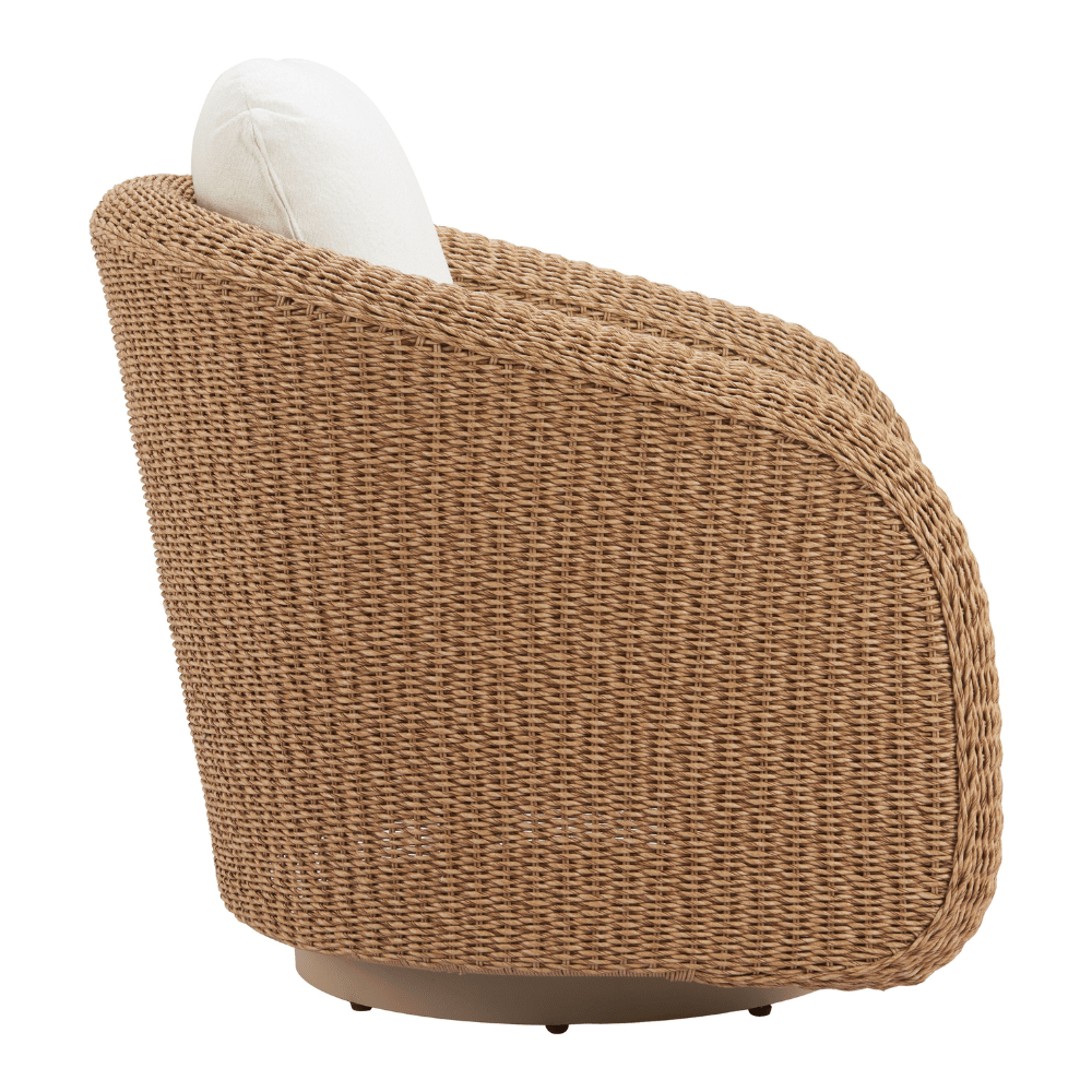 Solara Swivel Chair Ivory - Elite Maison