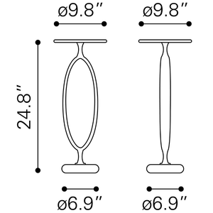 Bonita Accent Table Bronze - Elite Maison