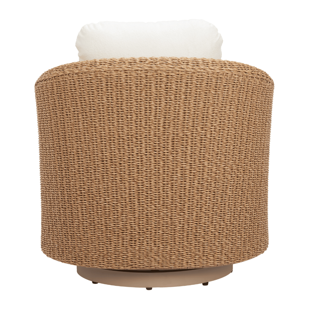 Solara Swivel Chair Ivory - Elite Maison