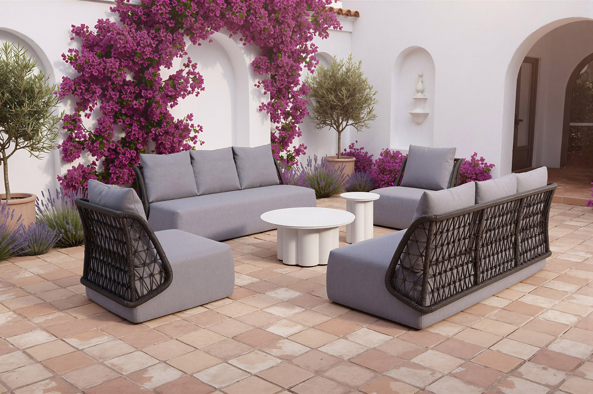 Palmier Coffee Table White - Elite Maison