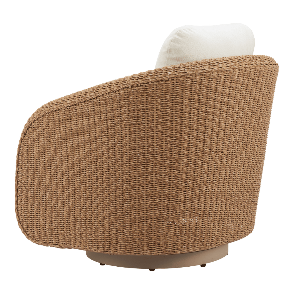 Solara Swivel Chair Ivory - Elite Maison