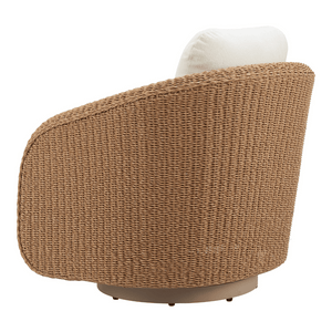 Solara Swivel Chair Ivory - Elite Maison