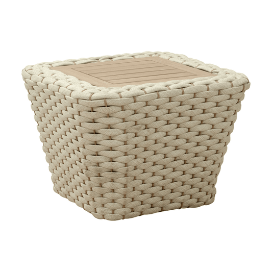 Zuo Antul coffee table featuring a white top and natural wood base, showcasing a modern design and elegant finish.