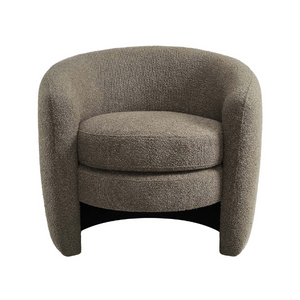 Affinity Upholstered Boucle Fabric Curved Back Armchair