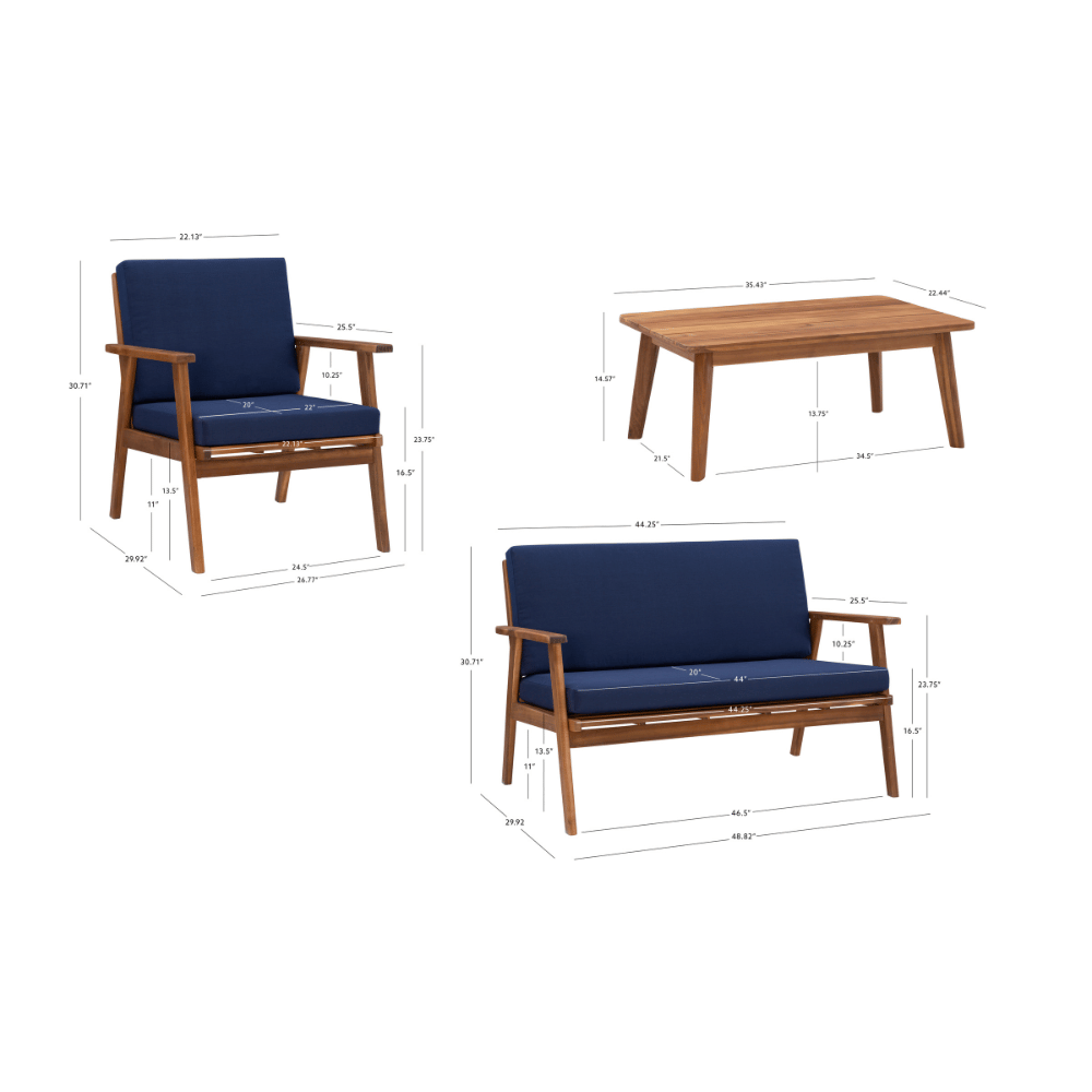 Cosgrove Patio Chat Set - Elite Maison