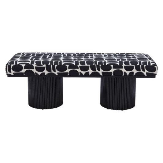 Botoia Bench Black & White - Elite Maison