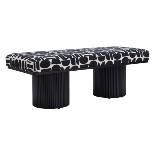Botoia Bench Black & White - Elite Maison