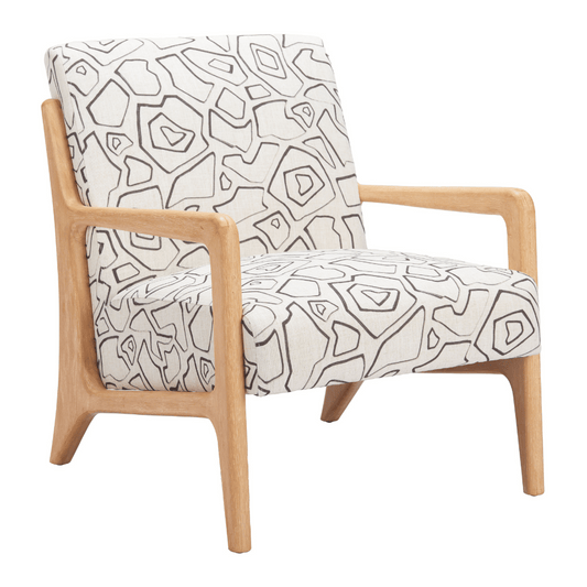 Runa Accent Chair Beige & Natural - Elite Maison