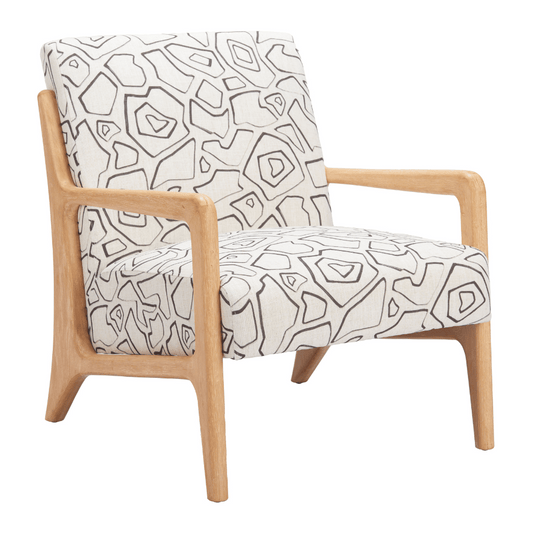 Runa Accent Chair Beige & Natural - Elite Maison