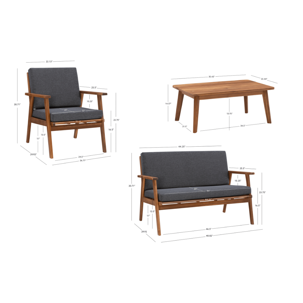 Cosgrove Patio Chat Set - Elite Maison