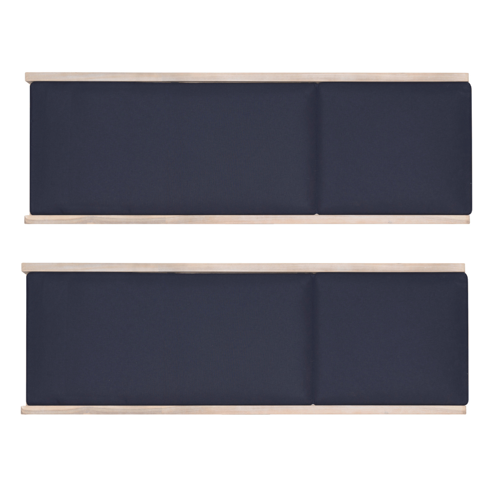 Svana Blue Natural Single Chaise Loungers 2PC