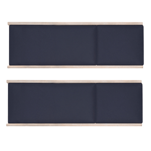 Svana Blue Natural Single Chaise Loungers 2PC