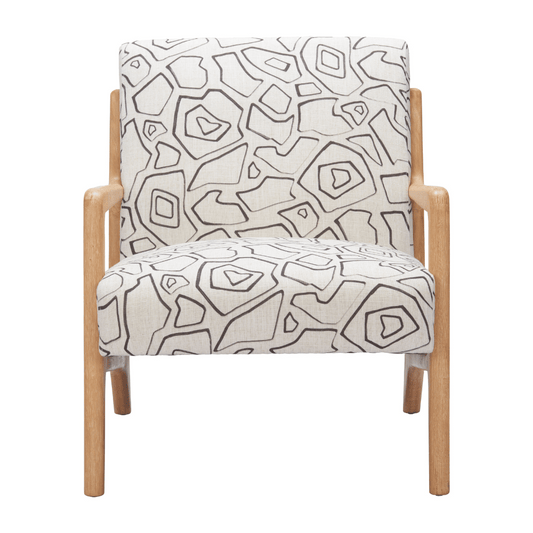 Runa Accent Chair Beige & Natural - Elite Maison