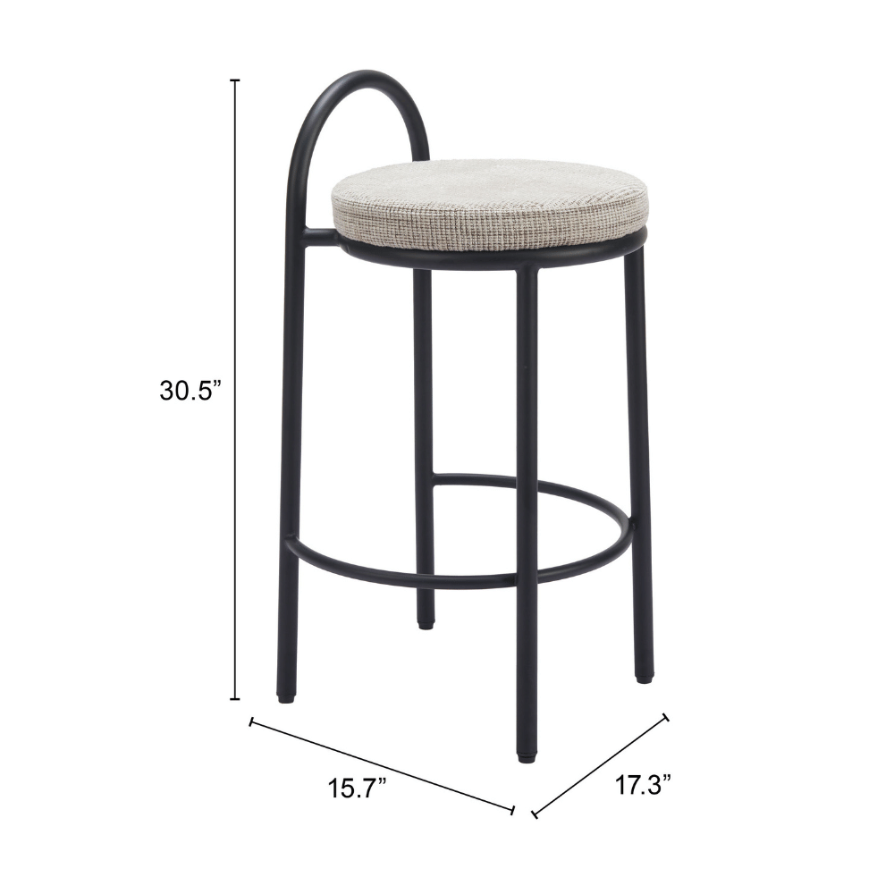Sisal Counter Stool Beige Tweed