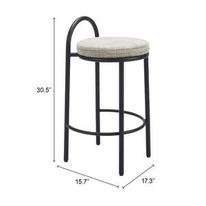 Sisal Counter Stool Beige Tweed
