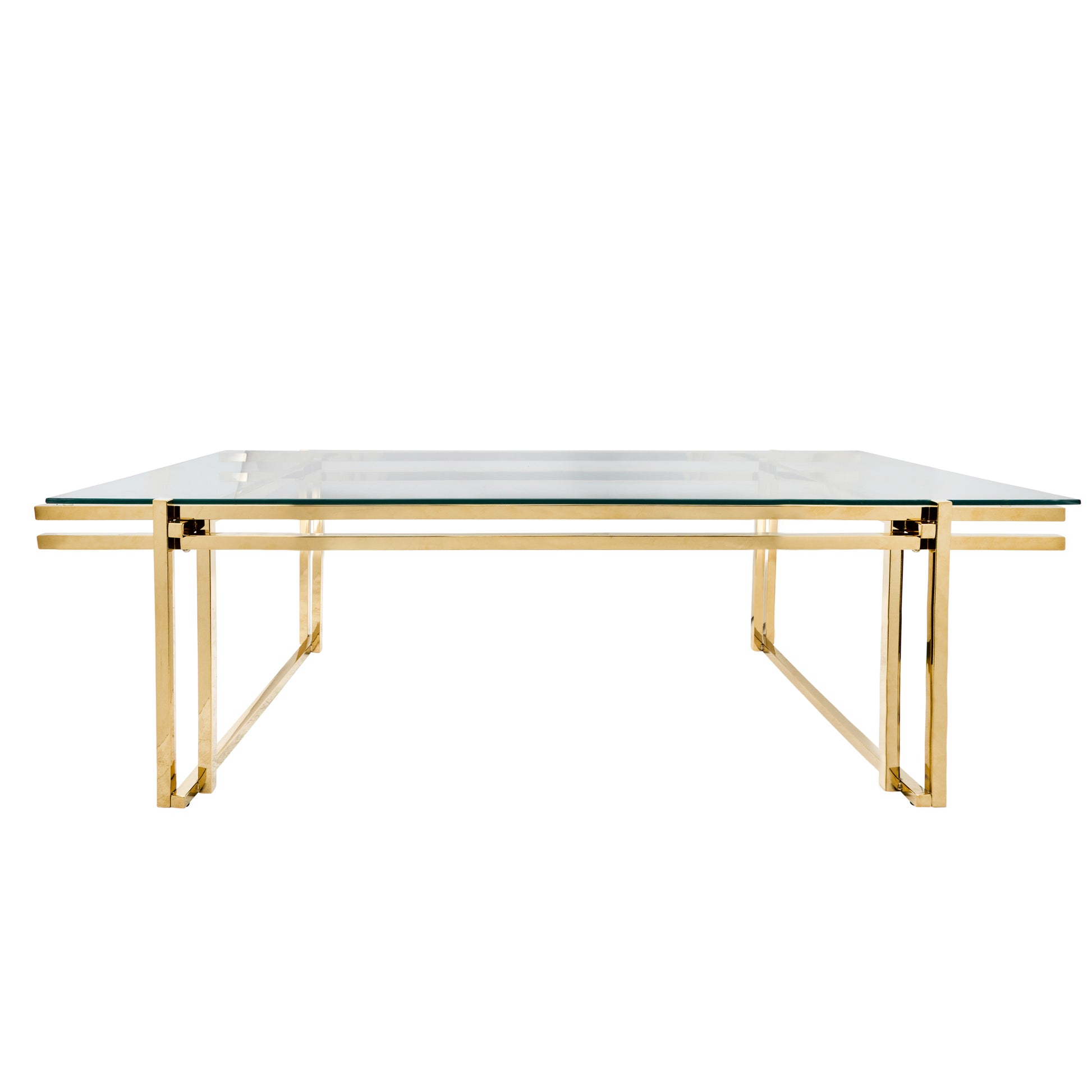 Metal 55" Coffee Table, Gold - Elite Maison