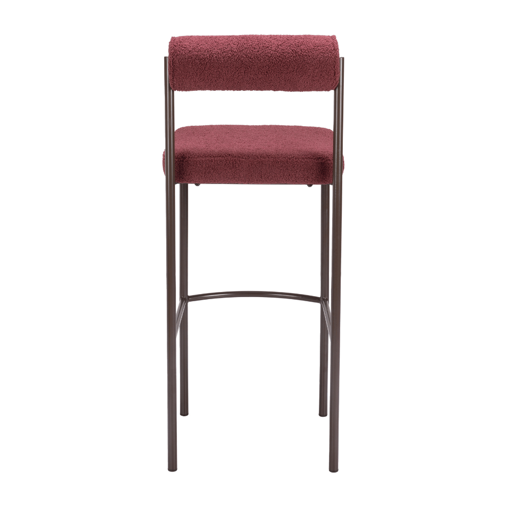 Livorno Barstool Red & Bronze - Set of 2