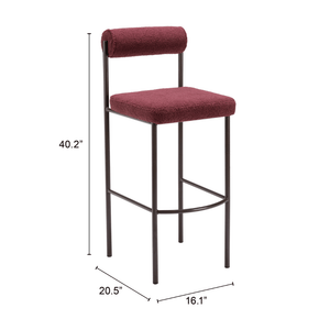 Livorno Barstool Red & Bronze - Set of 2
