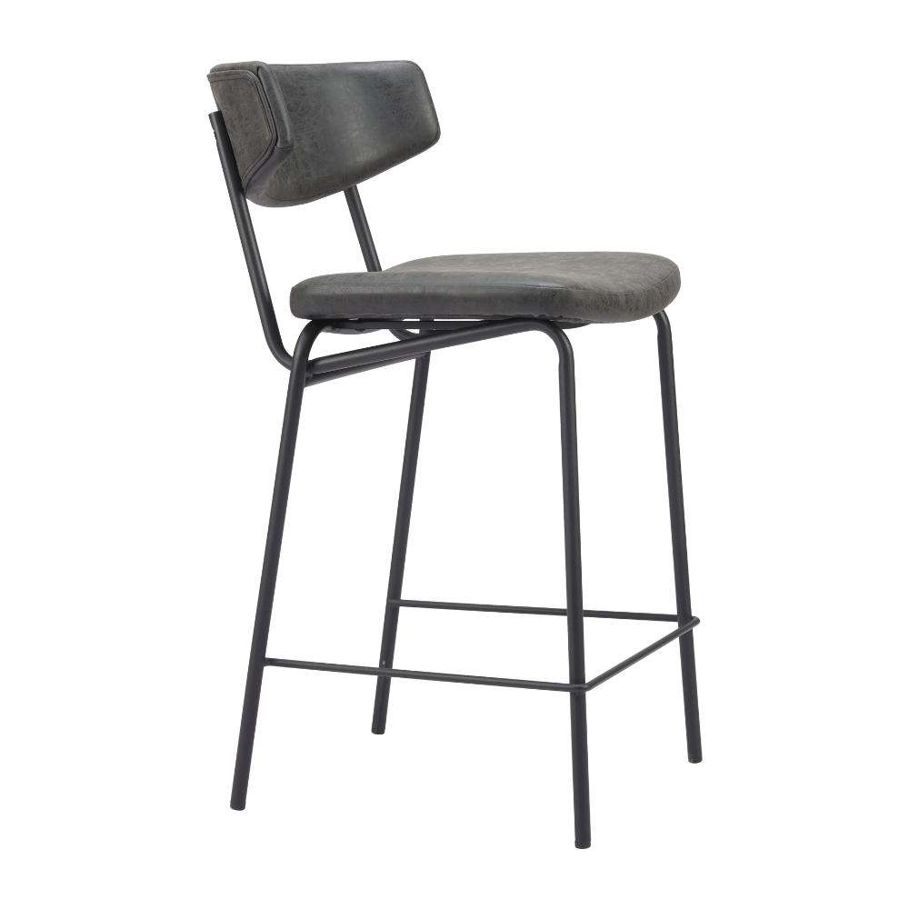 Charon Counter Stool Vintage Black - Set of 2