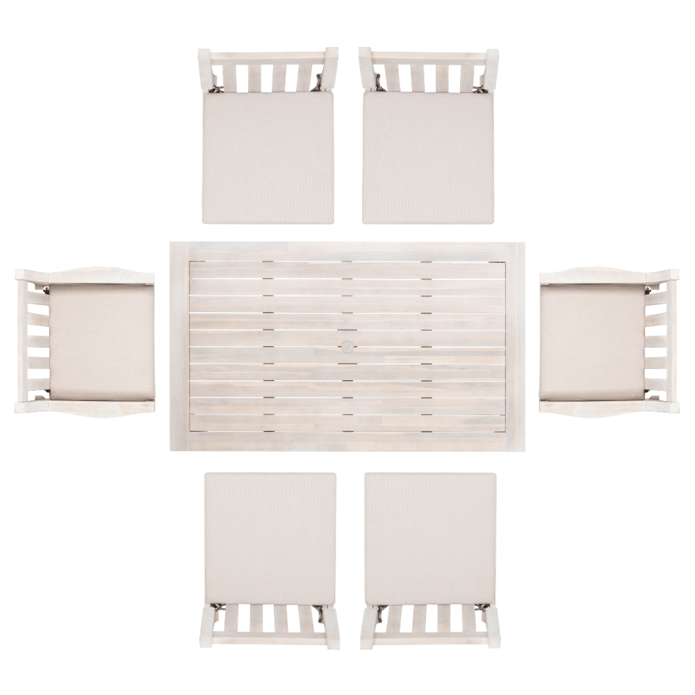 Svana Natural Dining Set 7PC - Elite Maison