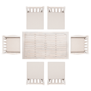 Svana Natural Dining Set 7PC - Elite Maison