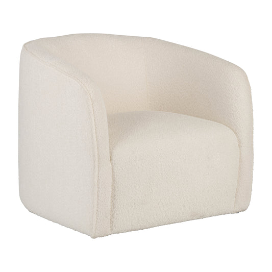 Barrel Arm Chair, Ivory - Elite Maison