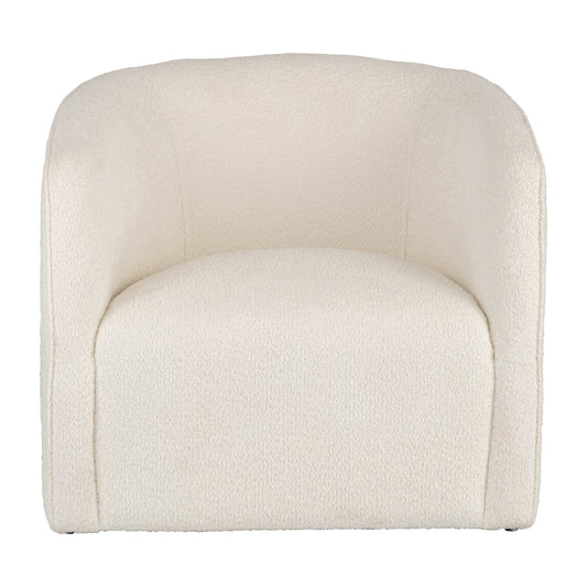 Barrel Arm Chair, Ivory - Elite Maison