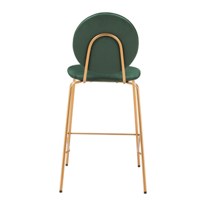 Odessa Counter Stool Green & Gold - Set of 2