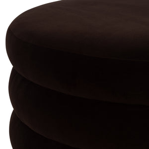 39x17 Triple Tiered Ottoman, Brown - Elite Maison