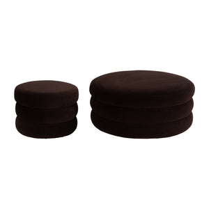 39x17 Triple Tiered Ottoman, Brown - Elite Maison