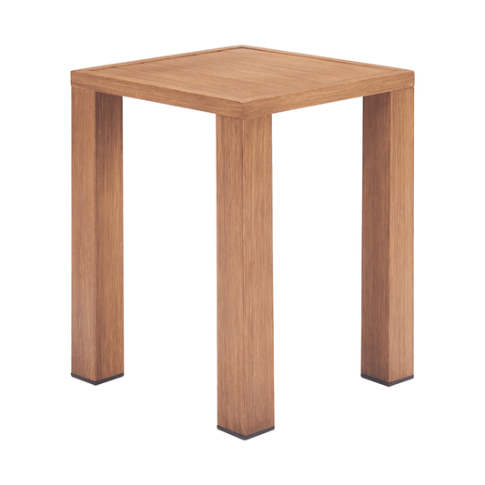 Natural wood Zuo Regels side table with a minimalist design and clean lines, perfect for any modern living space.