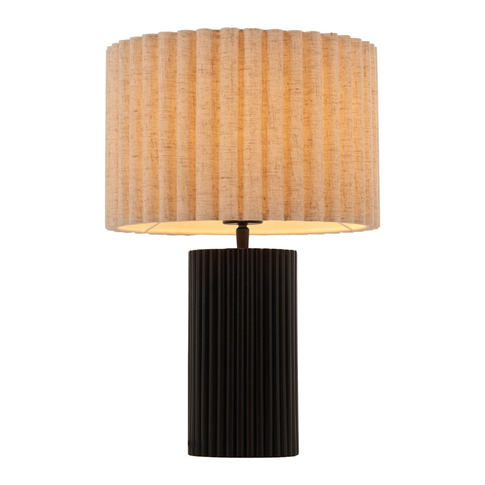 Aurora Table Lamp Beige & Black - Elite Maison