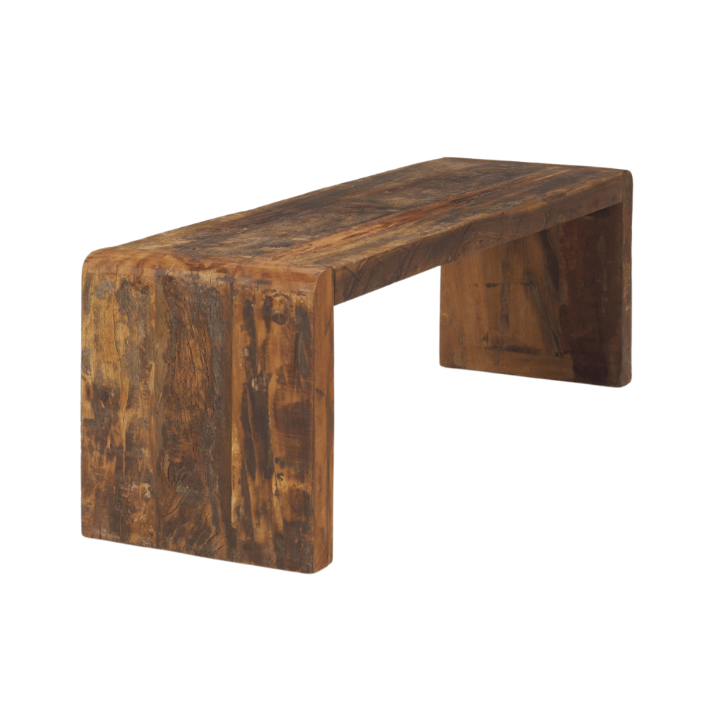Estelle Rustic Brown Bench - Elite Maison
