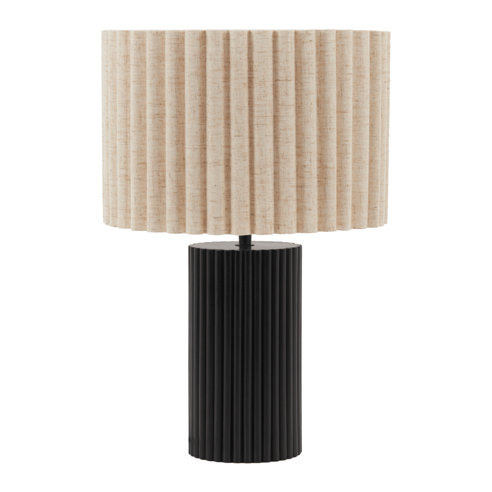 Aurora Table Lamp Beige & Black - Elite Maison