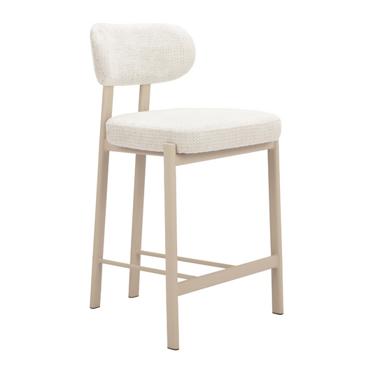 Aurea Counter Stool Light Gray - Set of 2 - Elite Maison