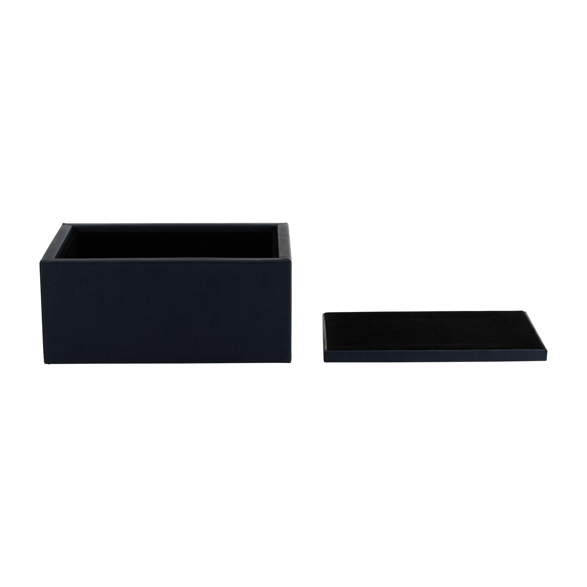 10x8", Wood-leather Box, Blue/ombre - Elite Maison