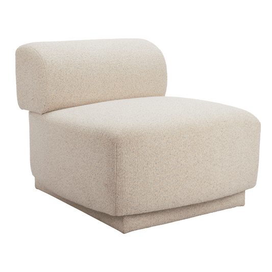 Zuo multigrain beige accent chair featuring a modern design with a comfortable seat and sleek legs.