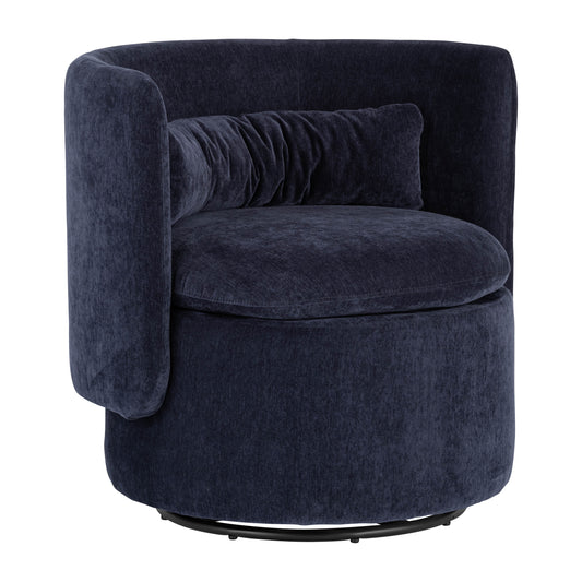 Silvia Round-back Swivel Chair - Elite Maison