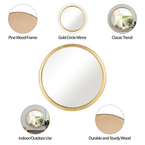47x47,  Gold Circle Mirror - Elite Maison