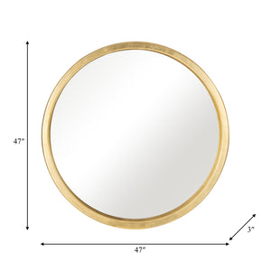 47x47,  Gold Circle Mirror - Elite Maison